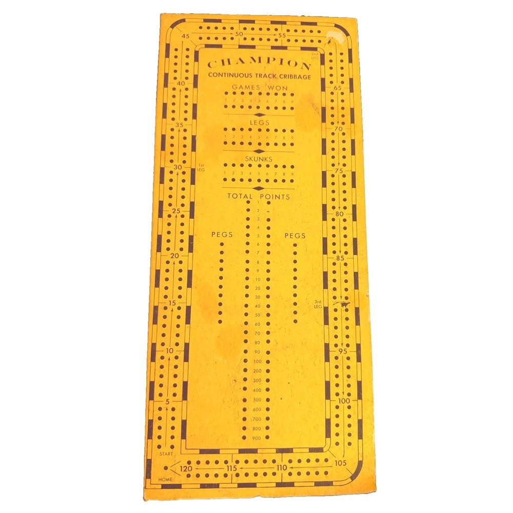 Crisloid Plastics Champion Cribbage Board 2 Player Continuous Track No. 1014